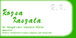 rozsa kaszala business card
